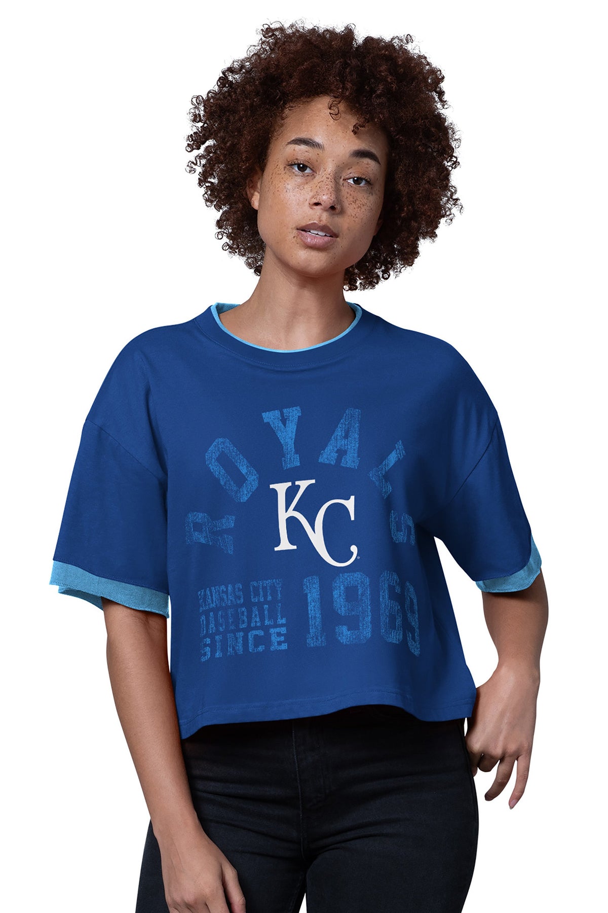 Starter Classic | WOMENS KANSAS CITY ROYALS CROPPED T SHIRT