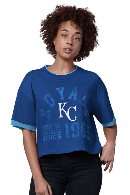 Starter Classic | WOMENS KANSAS CITY ROYALS CROPPED T SHIRT