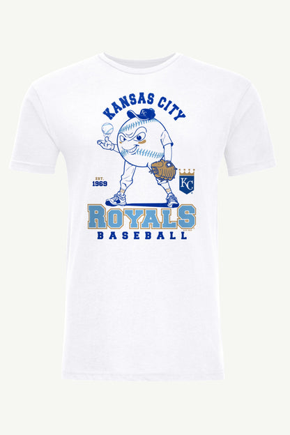 Starter Smart Buy | MENS KANSAS CITY ROYALS BASEBALL CHARACTER SHORT SLEEVE T SHIRT