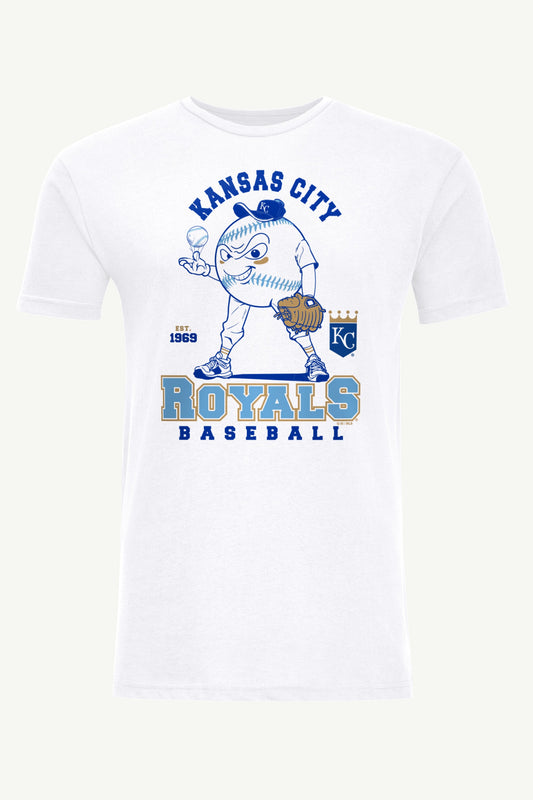 Starter Smart Buy | MENS KANSAS CITY ROYALS BASEBALL CHARACTER SHORT SLEEVE T SHIRT
