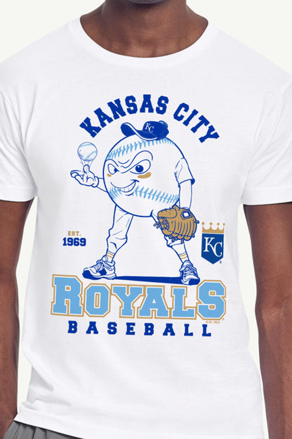 Starter Smart Buy | MENS KANSAS CITY ROYALS BASEBALL CHARACTER SHORT SLEEVE T SHIRT