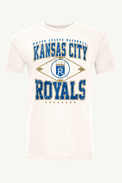 Starter Exclusive | MENS KANSAS CITY ROYALS DISTRESSED COOPERSTOWN DIAMOND SHORT SLEEVE T SHIRT