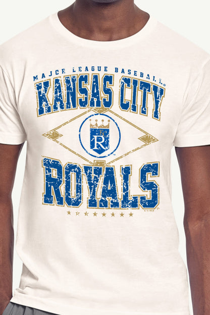 Starter Exclusive | MENS KANSAS CITY ROYALS DISTRESSED COOPERSTOWN DIAMOND SHORT SLEEVE T SHIRT