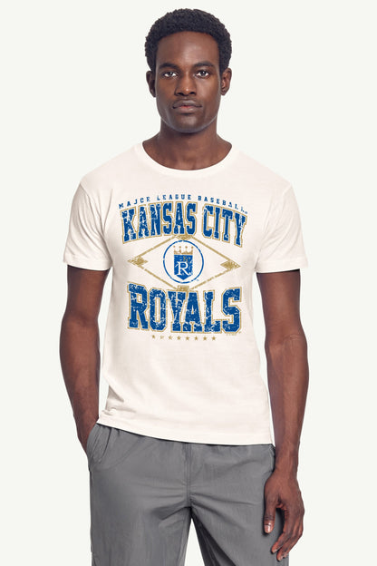 Starter Exclusive | MENS KANSAS CITY ROYALS DISTRESSED COOPERSTOWN DIAMOND SHORT SLEEVE T SHIRT