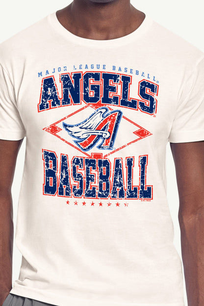 Starter Deals | MENS LOS ANGELES ANGELS DISTRESSED COOPERSTOWN DIAMOND SHORT SLEEVE T SHIRT