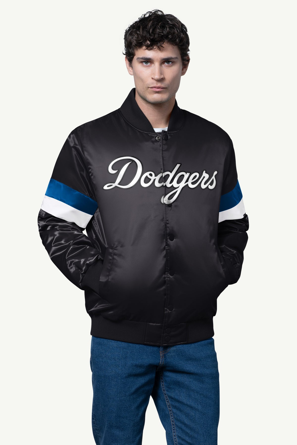 Starter Best Seller | MENS LOS ANGELES DODGERS SATIN VARSITY JACKET