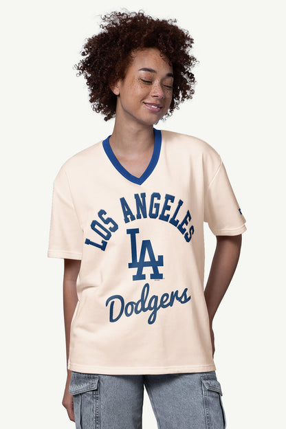 Starter Popular | WOMENS LOS ANGELES DODGERS V-NECK T SHIRT