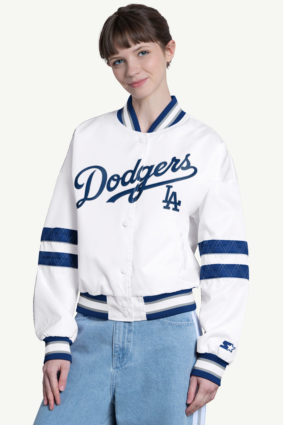 Starter New | WOMENS LOS ANGELES DODGERS INTERCEPTION VARSITY JACKET