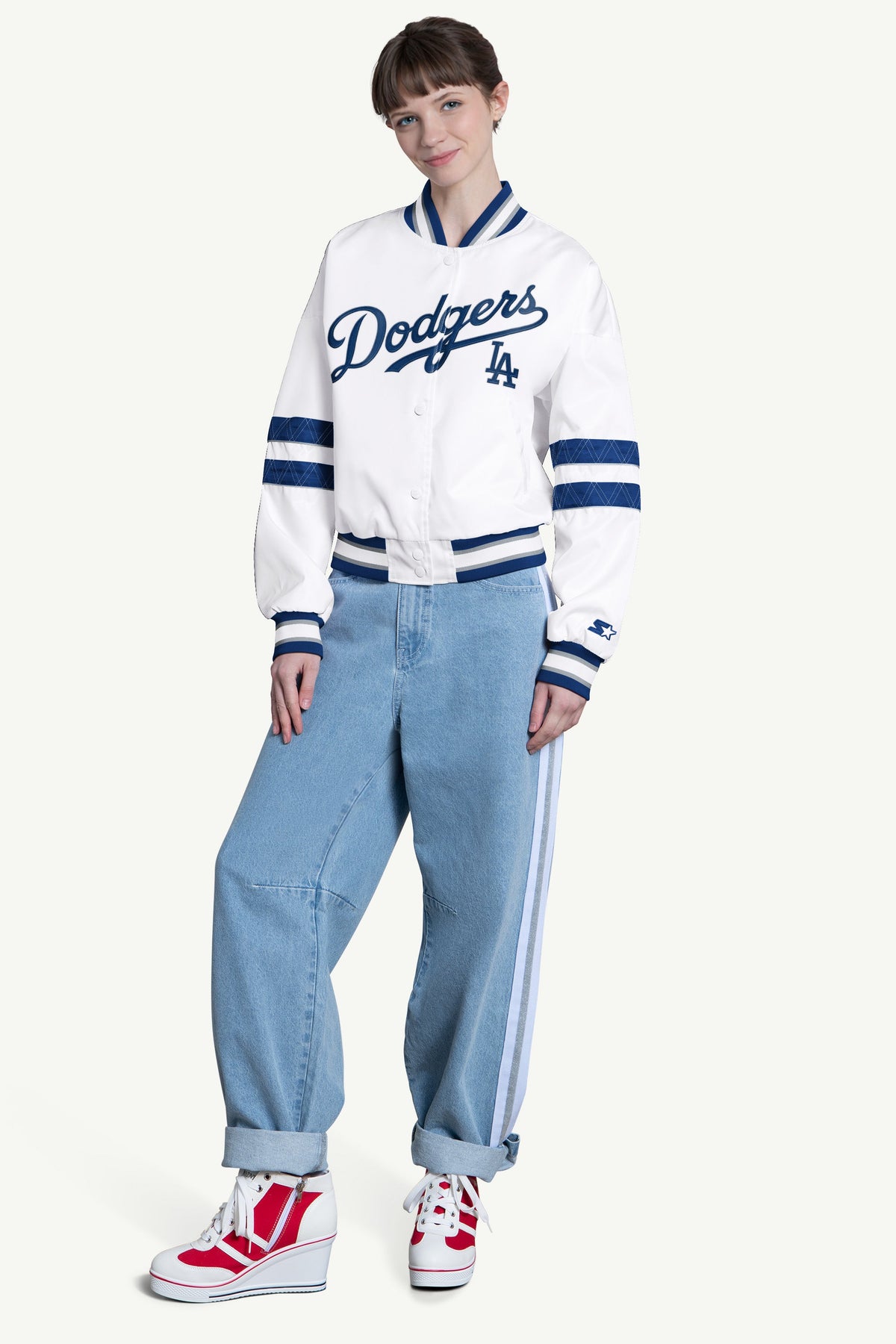Starter New | WOMENS LOS ANGELES DODGERS INTERCEPTION VARSITY JACKET