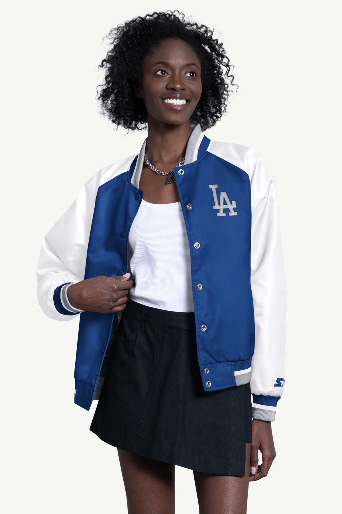 Starter Smart Buy | WOMENS LOS ANGELES DODGERS BLITZ VARSITY JACKET