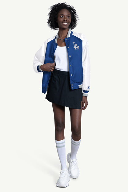 Starter Smart Buy | WOMENS LOS ANGELES DODGERS BLITZ VARSITY JACKET