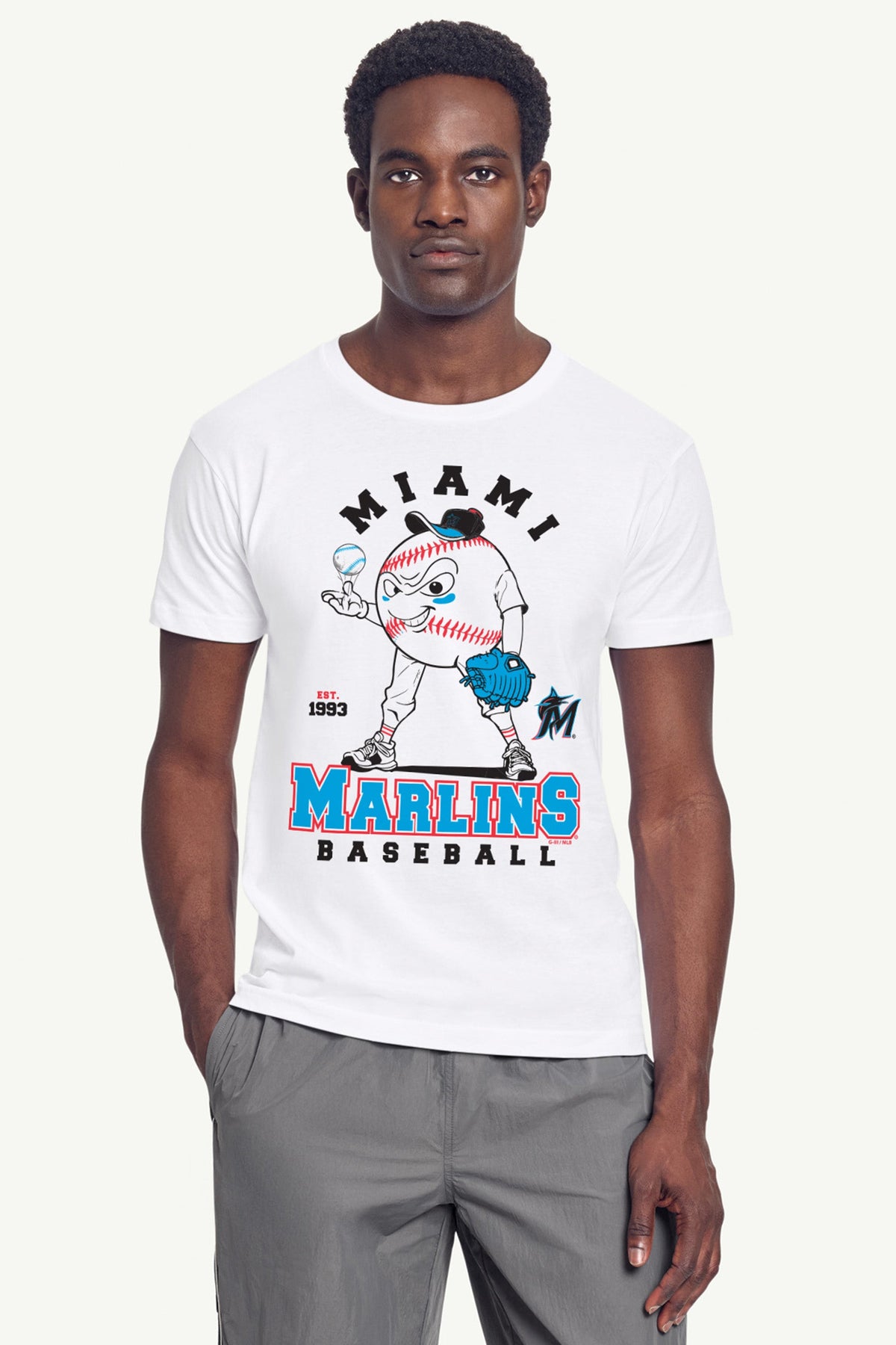 Starter Best Price | MENS MIAMI MARLINS BASEBALL CHARACTER SHORT SLEEVE T SHIRT