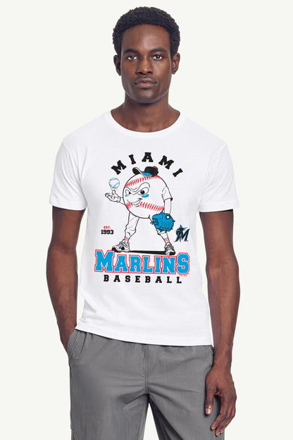 Starter Best Price | MENS MIAMI MARLINS BASEBALL CHARACTER SHORT SLEEVE T SHIRT