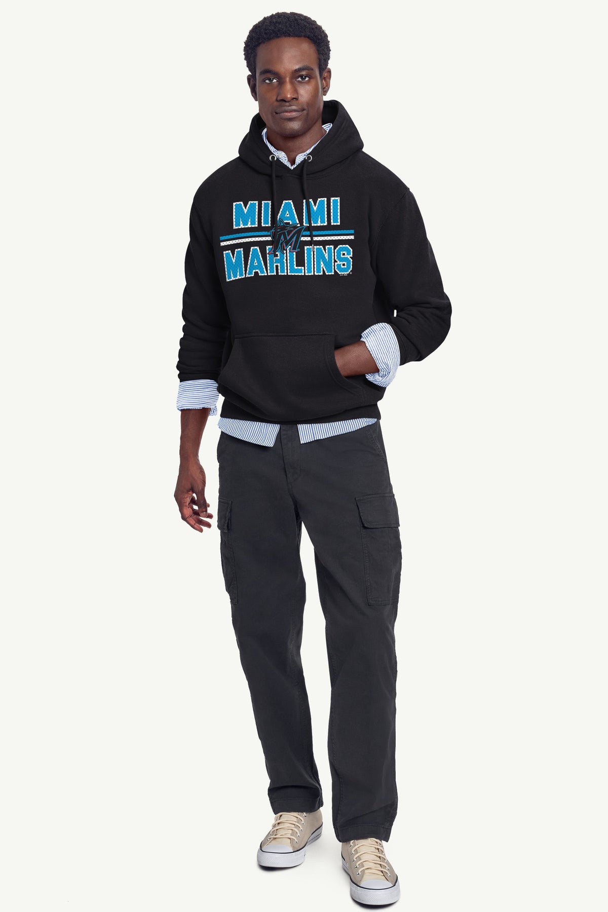 Starter Everyday | MENS MIAMI MARLINS MESH LOOK HOODIE