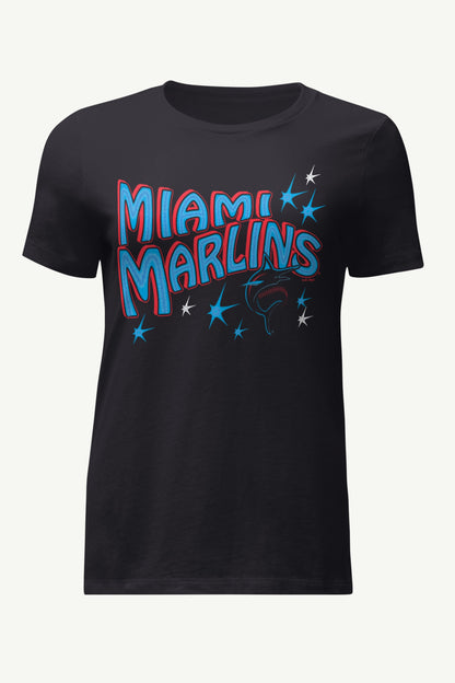 Starter Exclusive | WOMENS MIAMI MARLINS FIREWORKS T SHIRT
