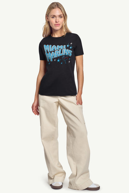 Starter Exclusive | WOMENS MIAMI MARLINS FIREWORKS T SHIRT