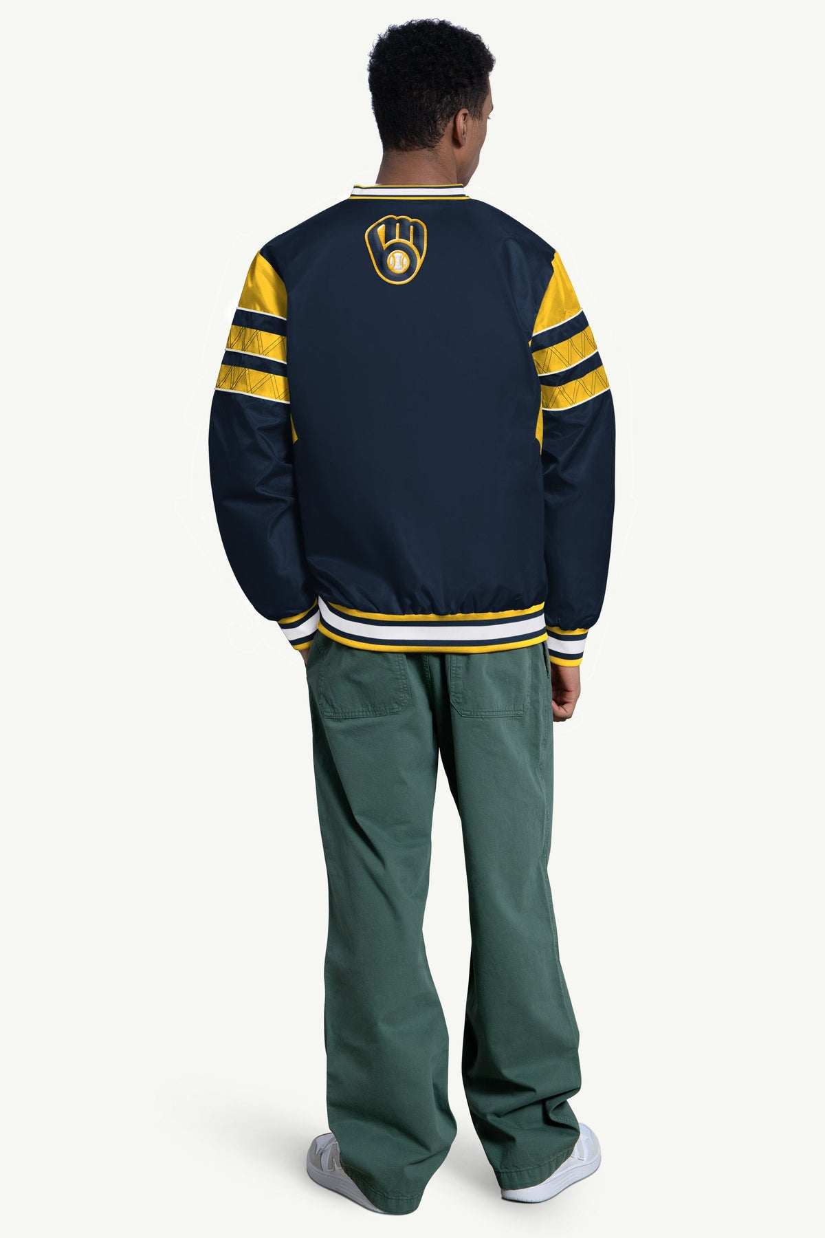 Starter Trusted | MENS MILWAUKEE BREWERS ENFORCER V-NECK PULLOVER JACKET