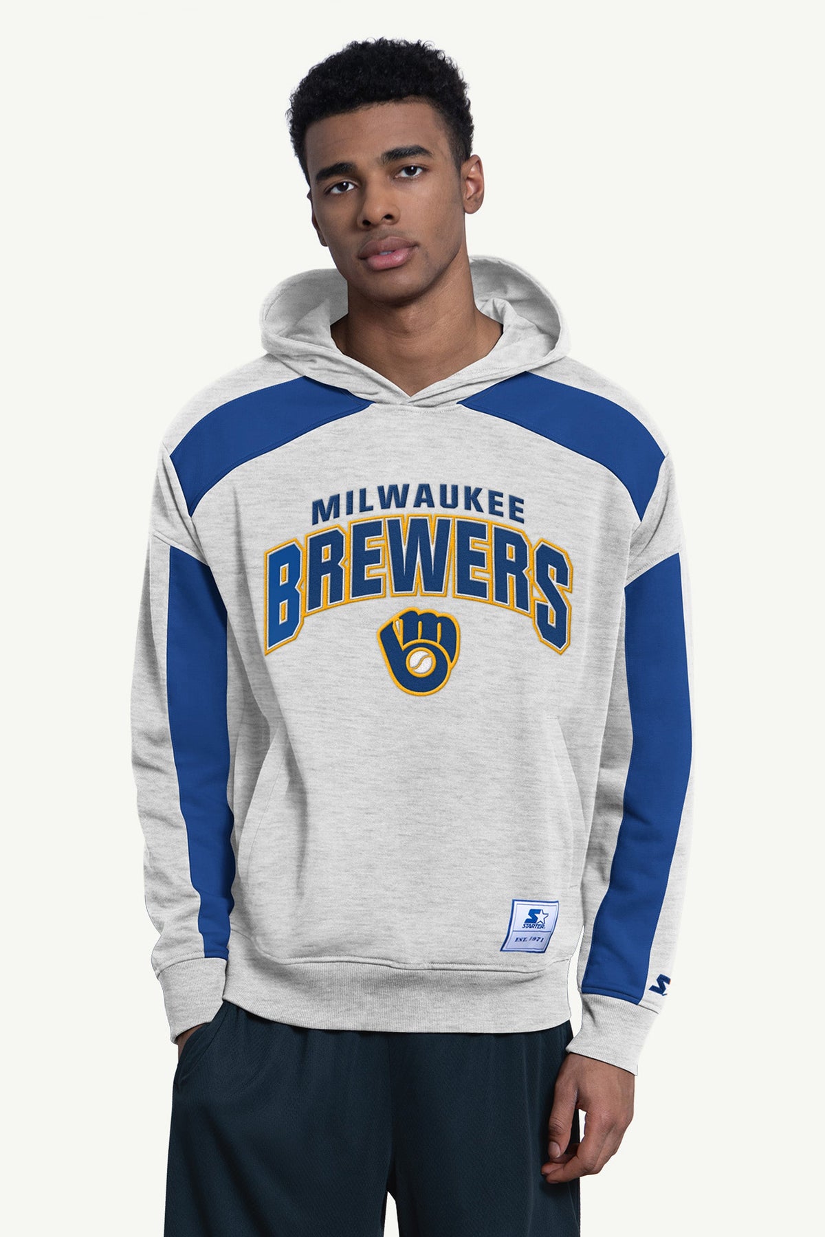 Starter Quality | MENS MILWAUKEE BREWERS PRO SET HOODIE