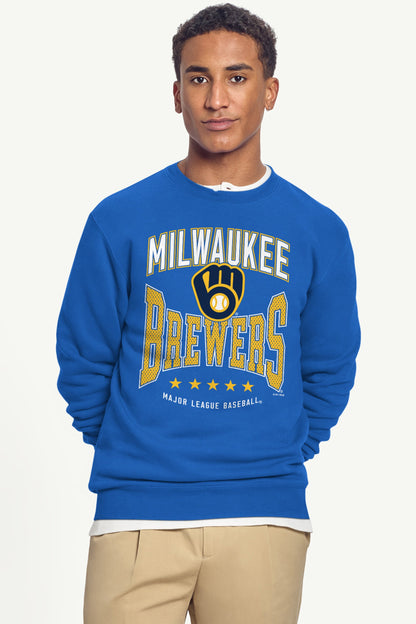 Starter Latest | MENS MILWAUKEE BREWERS CENTER SQUEEZE SWEATSHIRT