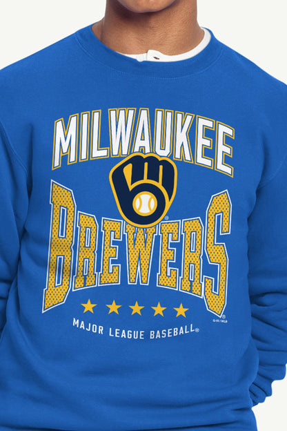 Starter Latest | MENS MILWAUKEE BREWERS CENTER SQUEEZE SWEATSHIRT
