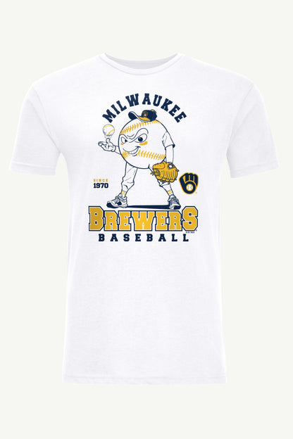 Starter Discount | MENS MILWAUKEE BREWERS BASEBALL CHARACTER SHORT SLEEVE T SHIRT