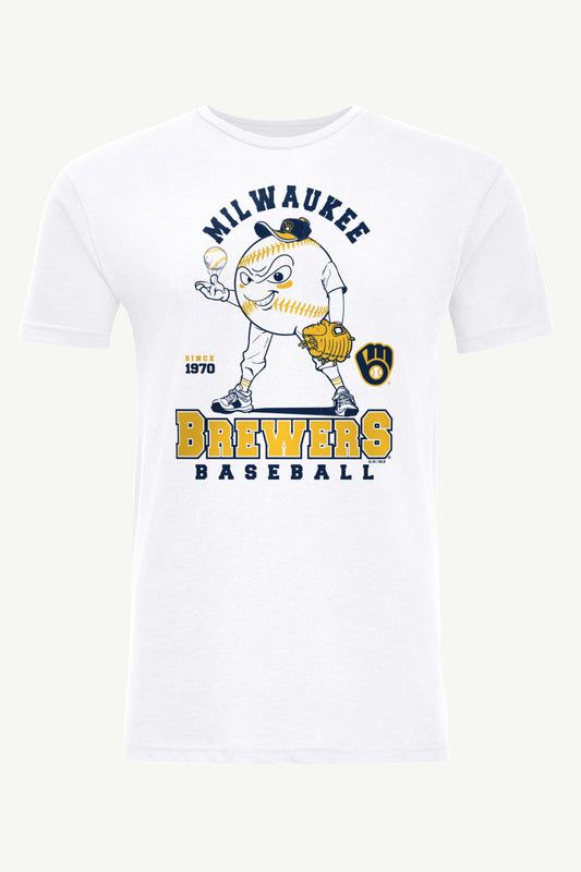 Starter Discount | MENS MILWAUKEE BREWERS BASEBALL CHARACTER SHORT SLEEVE T SHIRT