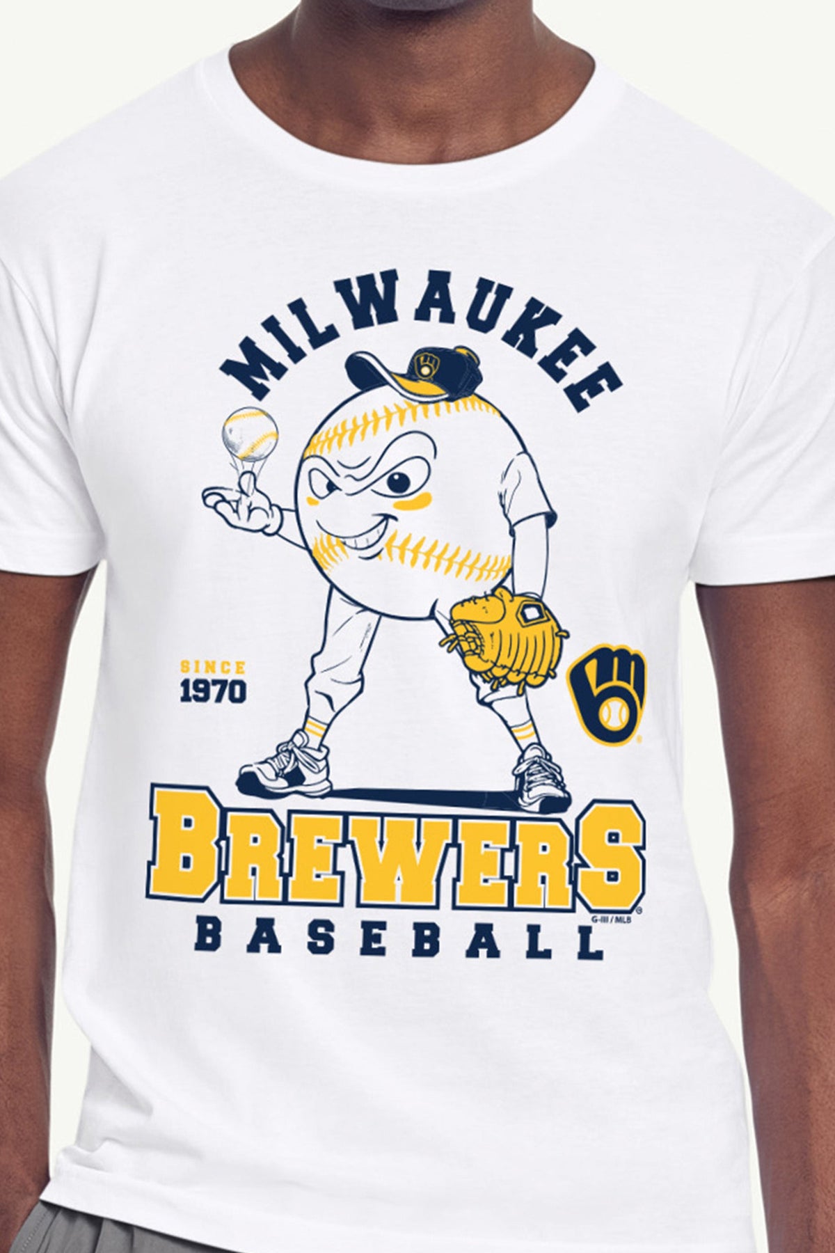 Starter Discount | MENS MILWAUKEE BREWERS BASEBALL CHARACTER SHORT SLEEVE T SHIRT