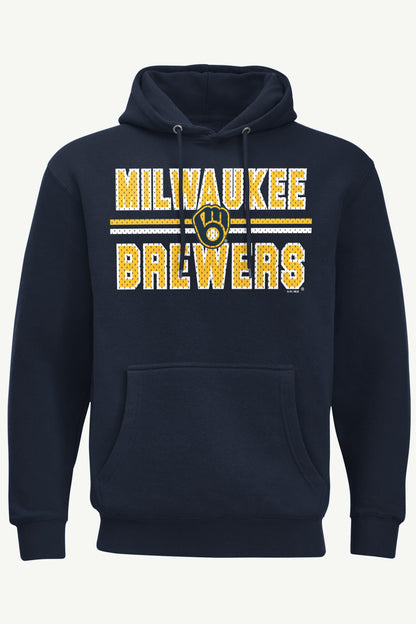 Starter Hot Sale | MENS MILWAUKEE BREWERS MESH LOOK HOODIE