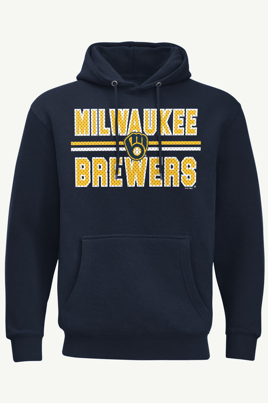 Starter Hot Sale | MENS MILWAUKEE BREWERS MESH LOOK HOODIE