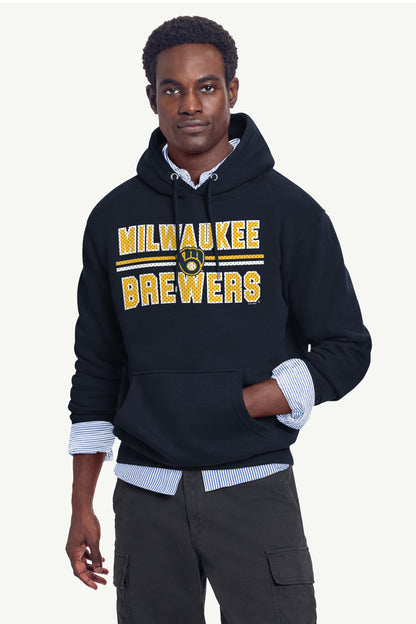 Starter Hot Sale | MENS MILWAUKEE BREWERS MESH LOOK HOODIE