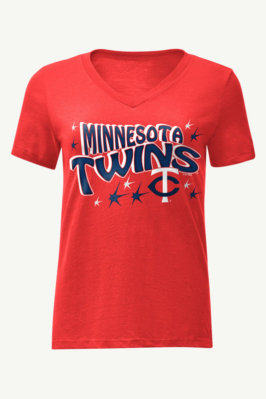 Starter Best Price | WOMENS MINNESOTA TWINS FIREWORKS V NECK T SHIRT