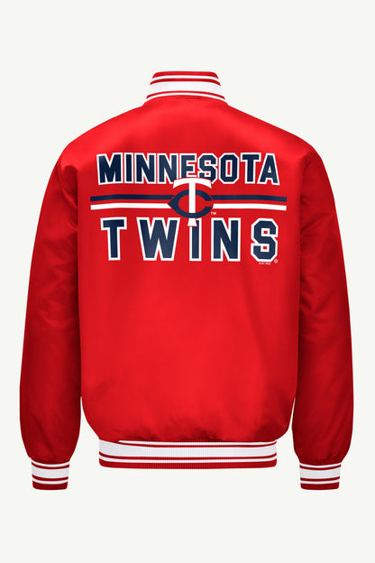 Starter Trusted | MENS MINNESOTA TWINS SATIN VARSITY JACKET