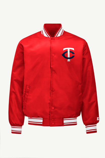 Starter Trusted | MENS MINNESOTA TWINS SATIN VARSITY JACKET