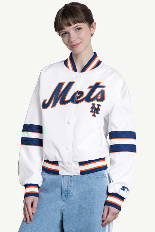 Starter Great Value | WOMENS NEW YORK METS INTERCEPTION VARSITY JACKET