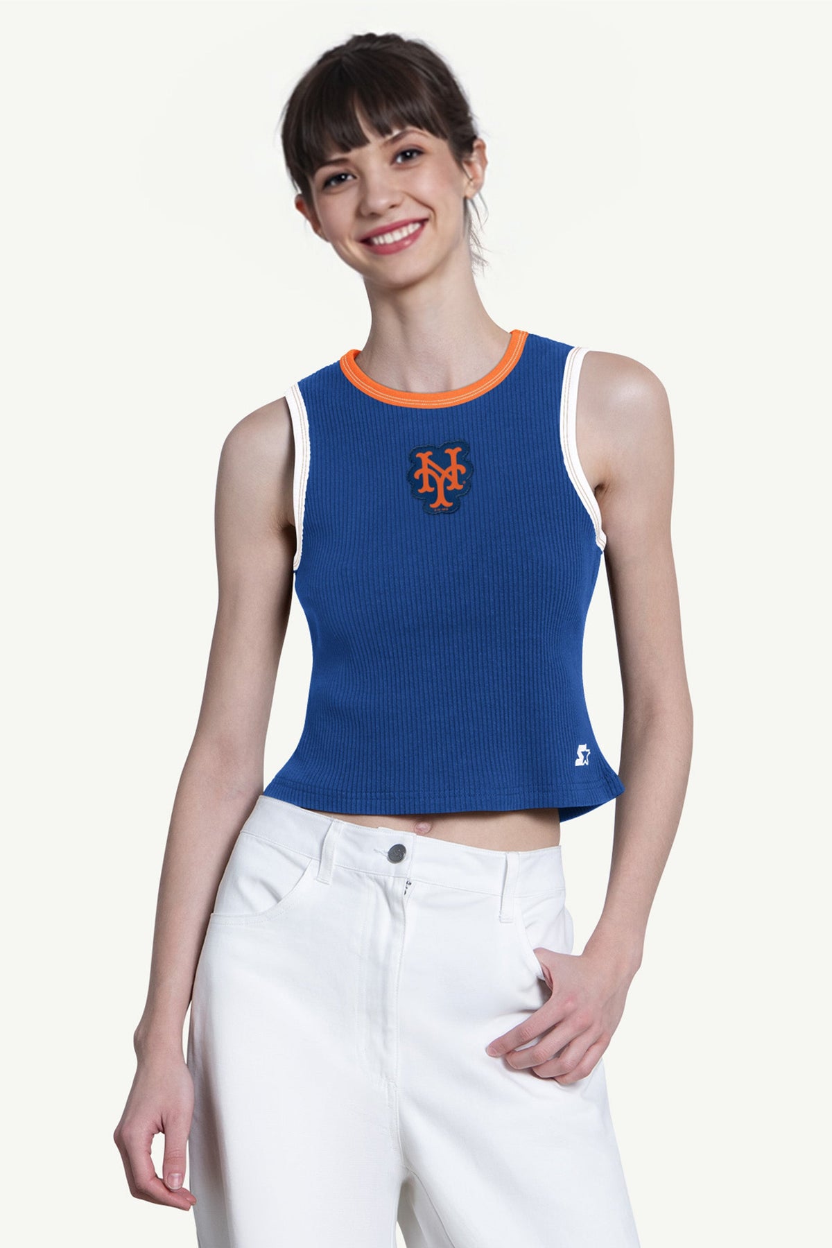 Starter New | WOMENS NEW YORK METS PLAY THE BALL CROP TANK