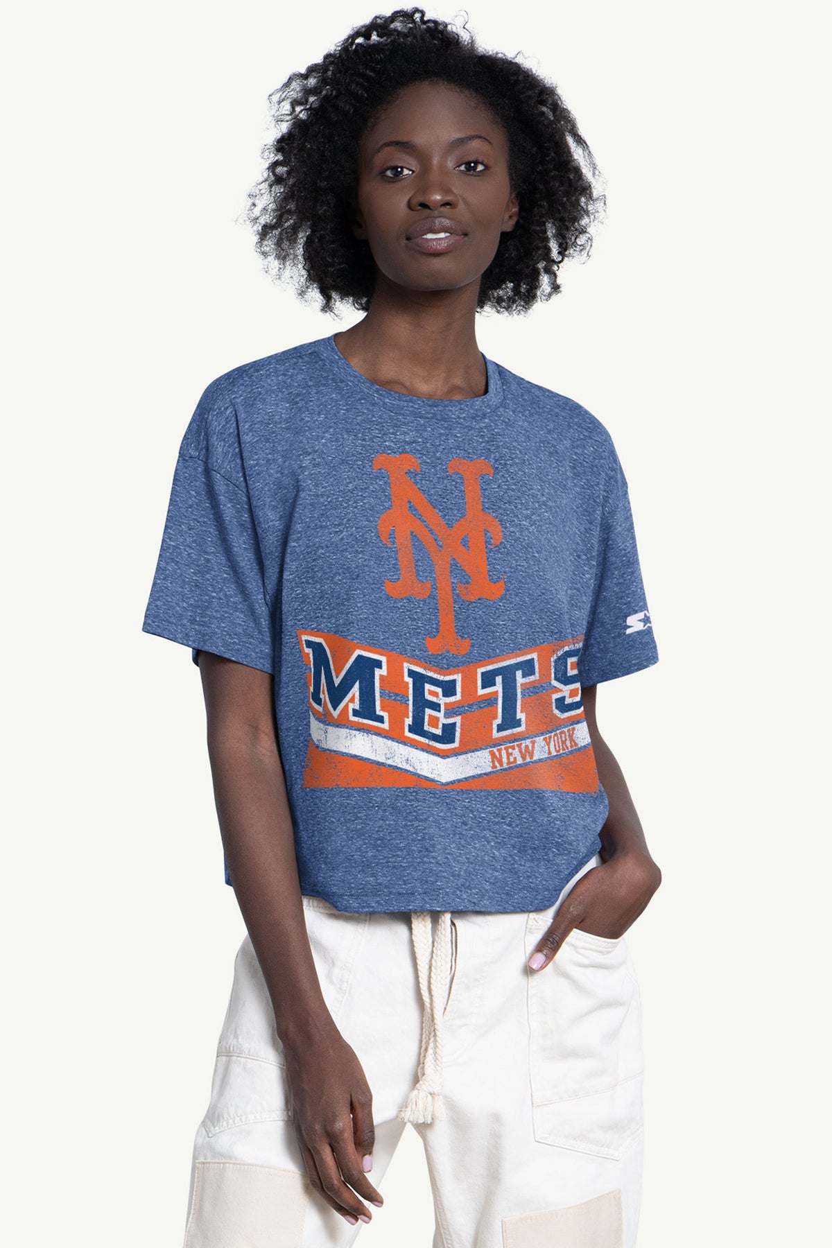 Starter Popular | WOMENS NEW YORK METS JUMP SHOT TEE