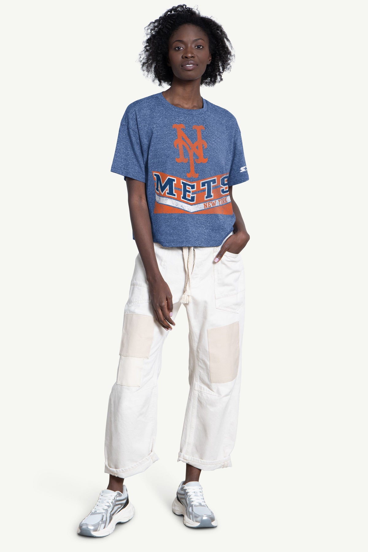Starter Popular | WOMENS NEW YORK METS JUMP SHOT TEE