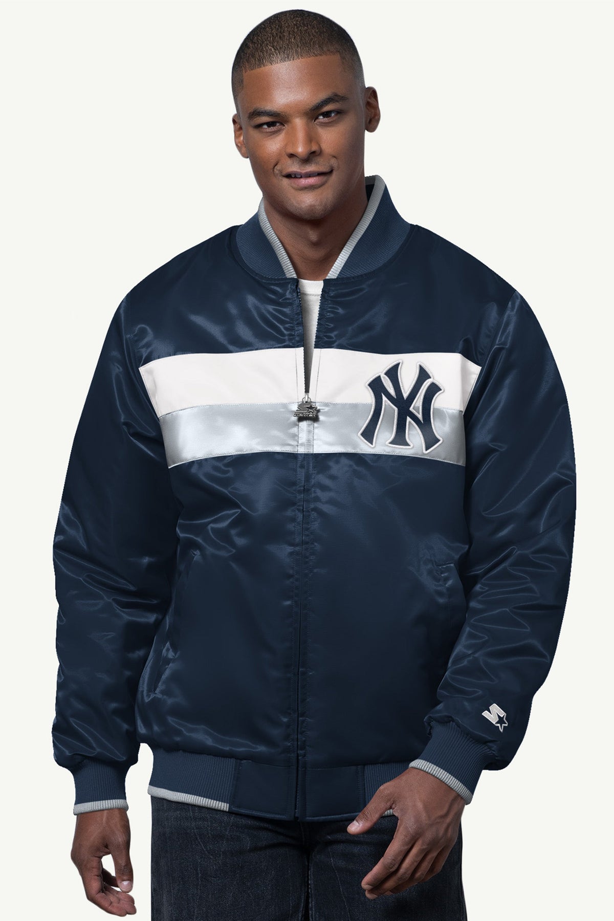 Starter Value | MENS NEW YORK YANKEES AMBASSADOR SATIN VARSITY JACKET