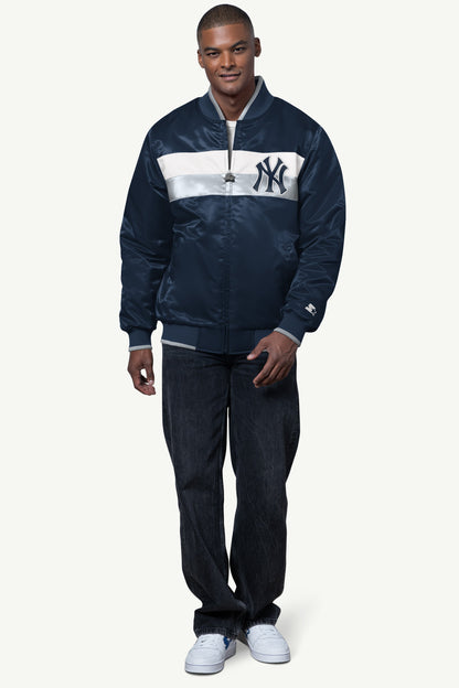 Starter Value | MENS NEW YORK YANKEES AMBASSADOR SATIN VARSITY JACKET