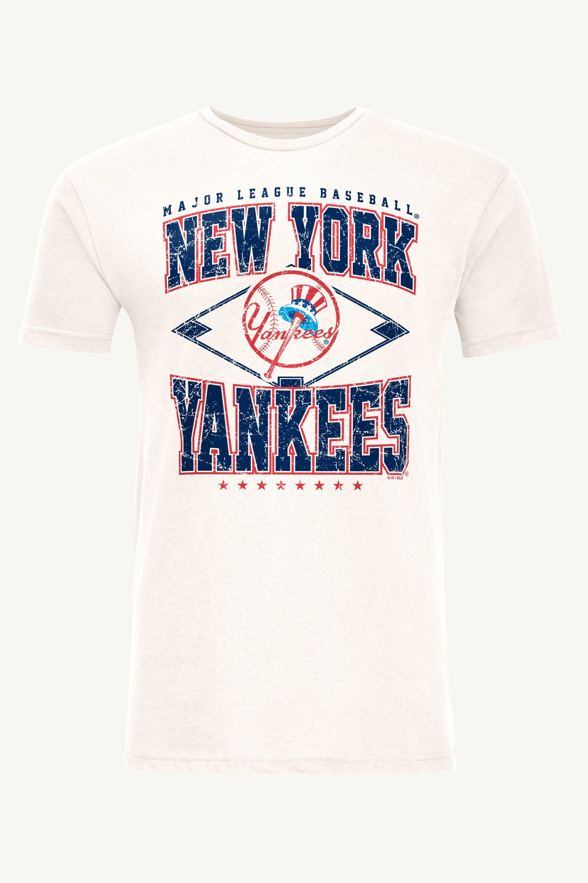 Starter Customer Favorite | MENS NEW YORK YANKEES DISTRESSED COOPERSTOWN DIAMOND SHORT SLEEVE T SHIRT