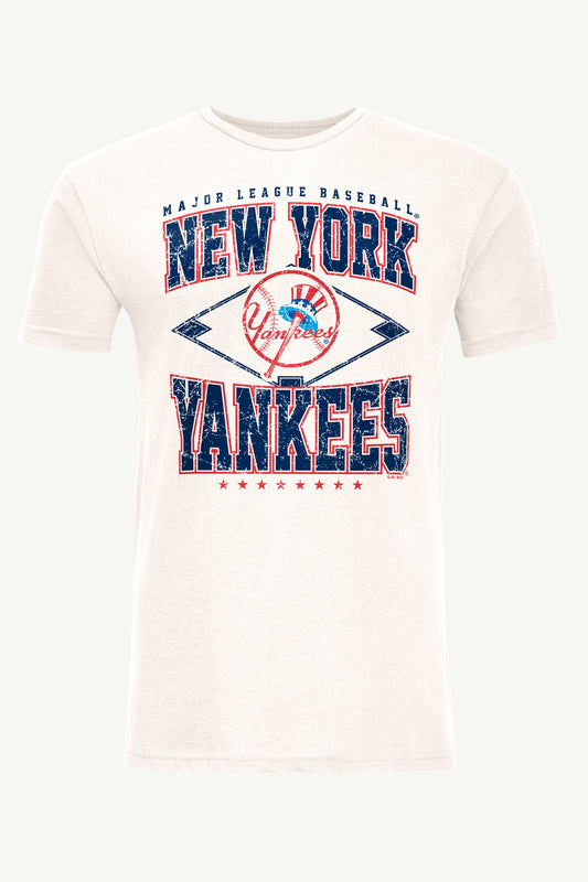 Starter Customer Favorite | MENS NEW YORK YANKEES DISTRESSED COOPERSTOWN DIAMOND SHORT SLEEVE T SHIRT