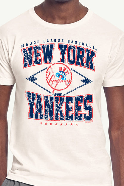 Starter Customer Favorite | MENS NEW YORK YANKEES DISTRESSED COOPERSTOWN DIAMOND SHORT SLEEVE T SHIRT