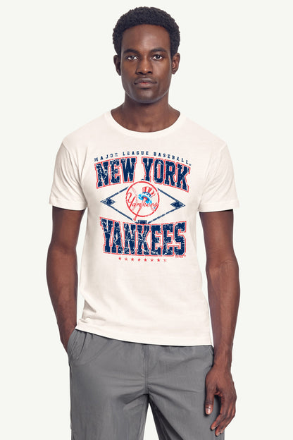 Starter Customer Favorite | MENS NEW YORK YANKEES DISTRESSED COOPERSTOWN DIAMOND SHORT SLEEVE T SHIRT