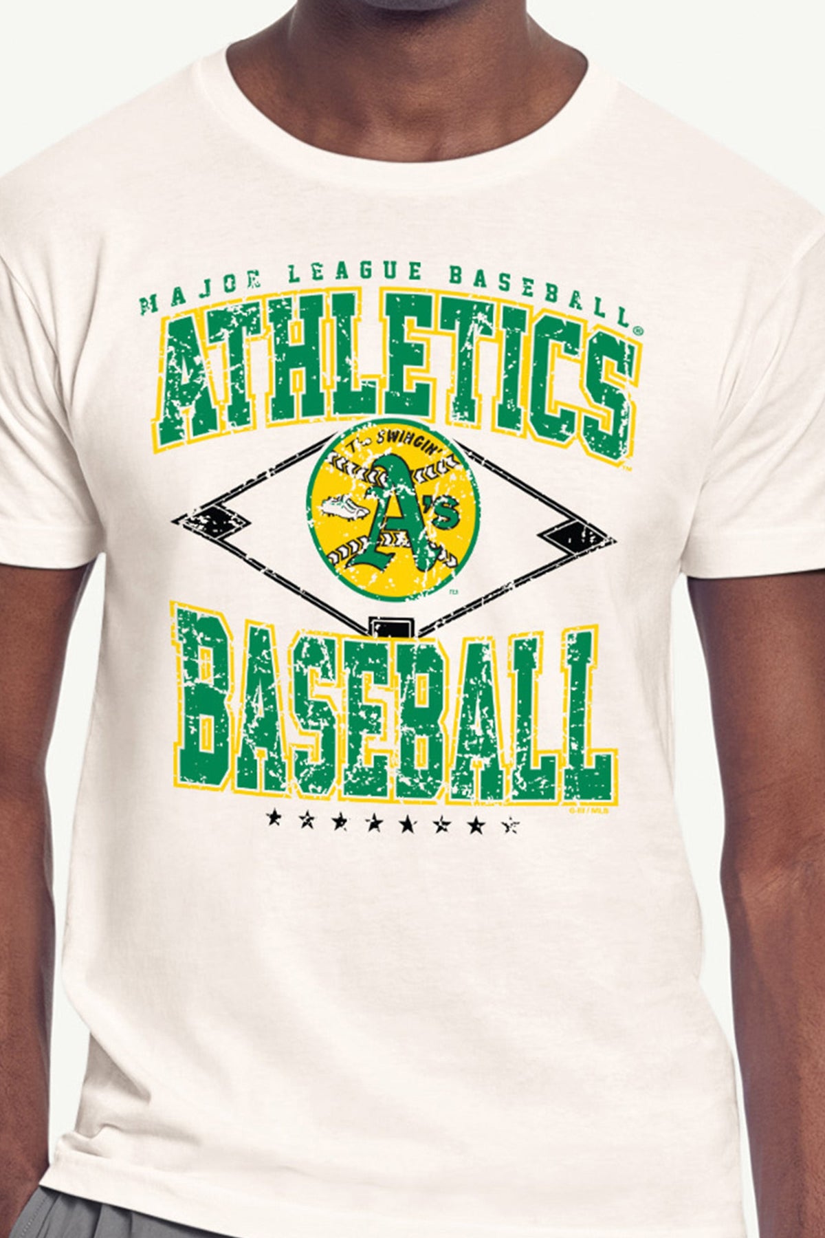 Starter Popular | MENS ATHLETICS DISTRESSED COOPERSTOWN DIAMOND SHORT SLEEVE T SHIRT
