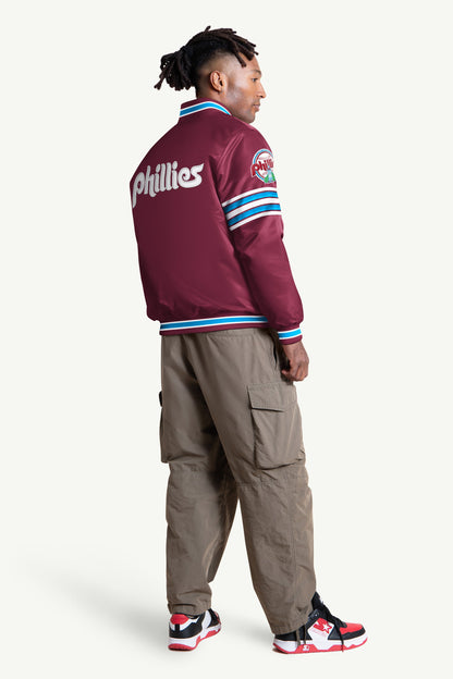 Starter New | MENS PHILADELPHIA PHILLIES SATIN VARSITY JACKET
