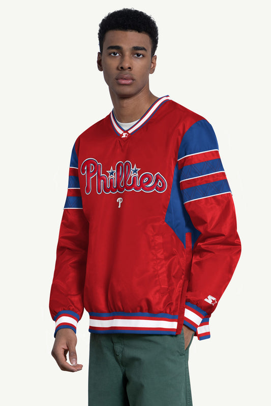 Starter Deals | MENS PHILADELPHIA PHILLIES ENFORCER V-NECK PULLOVER JACKET