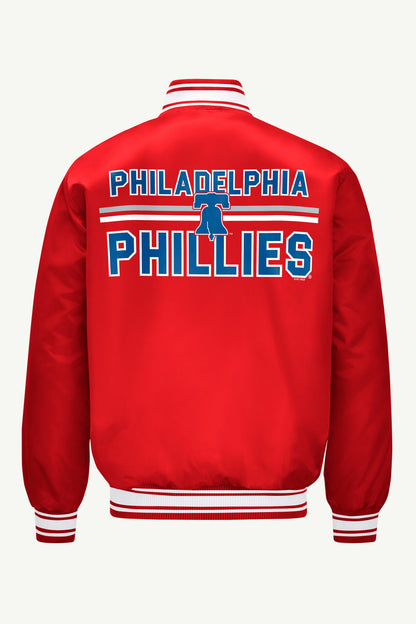 Starter Signature | MENS PHILADELPHIA PHILLIES SATIN VARSITY JACKET