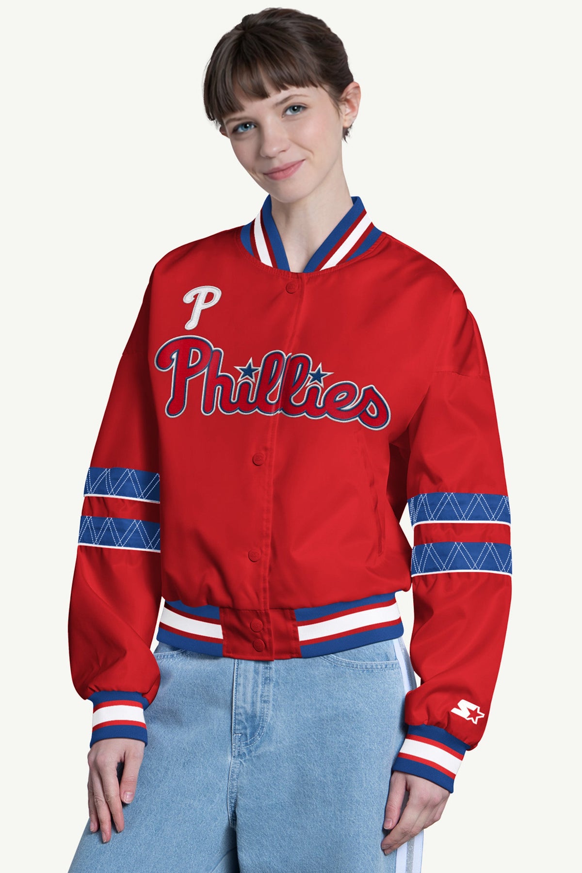Starter Everyday | WOMENS PHILADELPHIA PHILLIES INTERCEPTION VARSITY JACKET