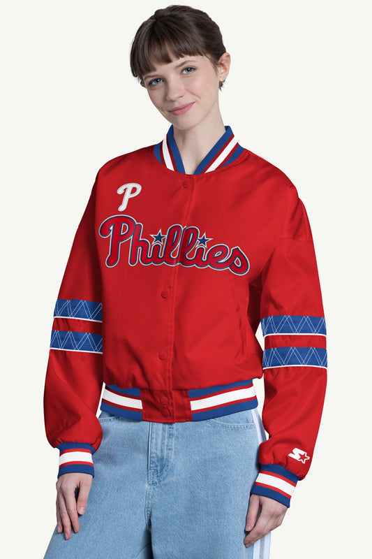 Starter Everyday | WOMENS PHILADELPHIA PHILLIES INTERCEPTION VARSITY JACKET