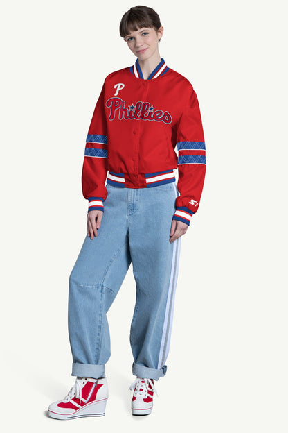 Starter Everyday | WOMENS PHILADELPHIA PHILLIES INTERCEPTION VARSITY JACKET